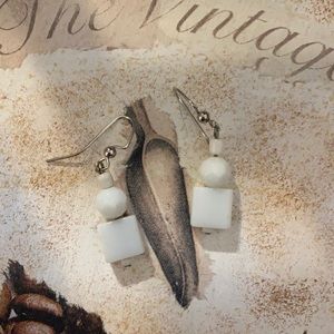 Pretty white earrings